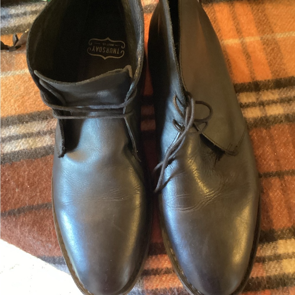 Thursday Boot Co Mens Scout Everyday Chukka Boots Blk Leather Lace Ups Size 13 - Picture 2 of 12